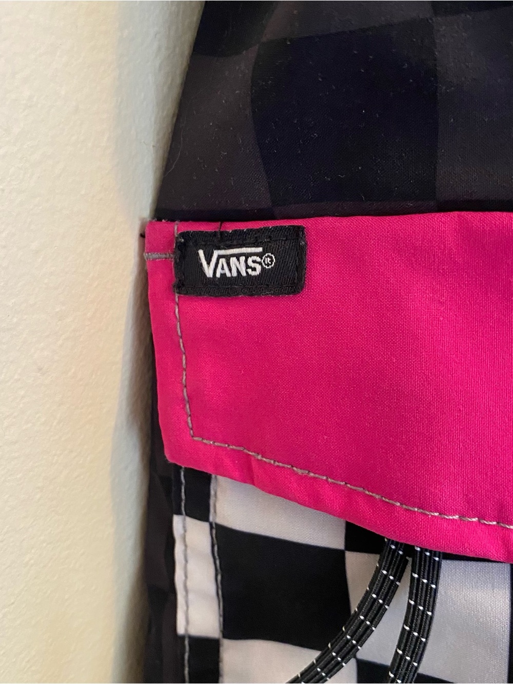 Vans T&C Surf Designs Hawaii Pink Board Shorts Mens 36 Black Check Drawstring - Picture 3 of 12
